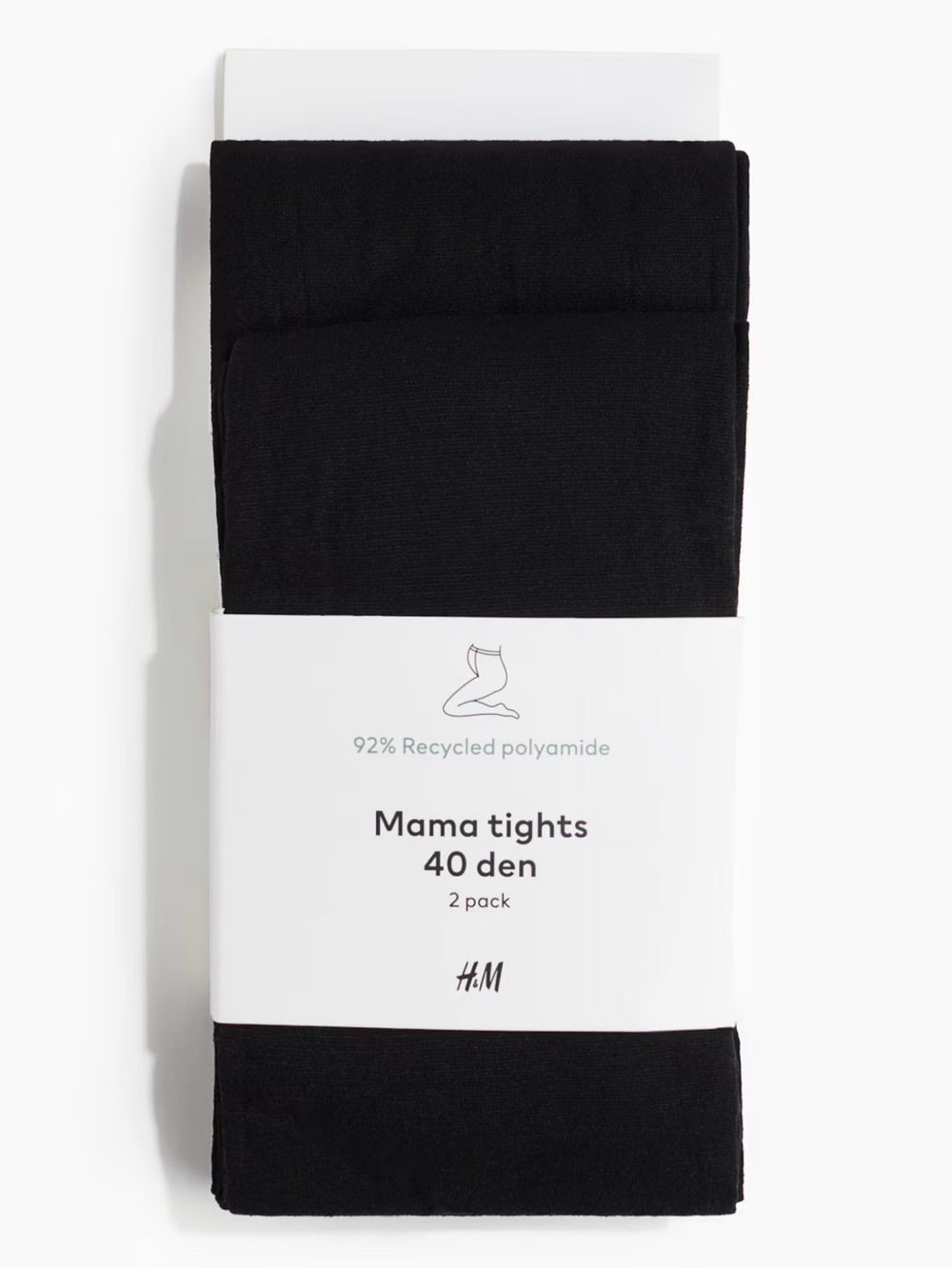 H&M Mama Tights 40 den - Black (2-pack)